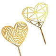 thumbnail image 4 of Gold Acrylic Heart Collection Cake Topper Cake Flag; Dessert Decoration Birthday Party Cupcake Flag, 4 of 8