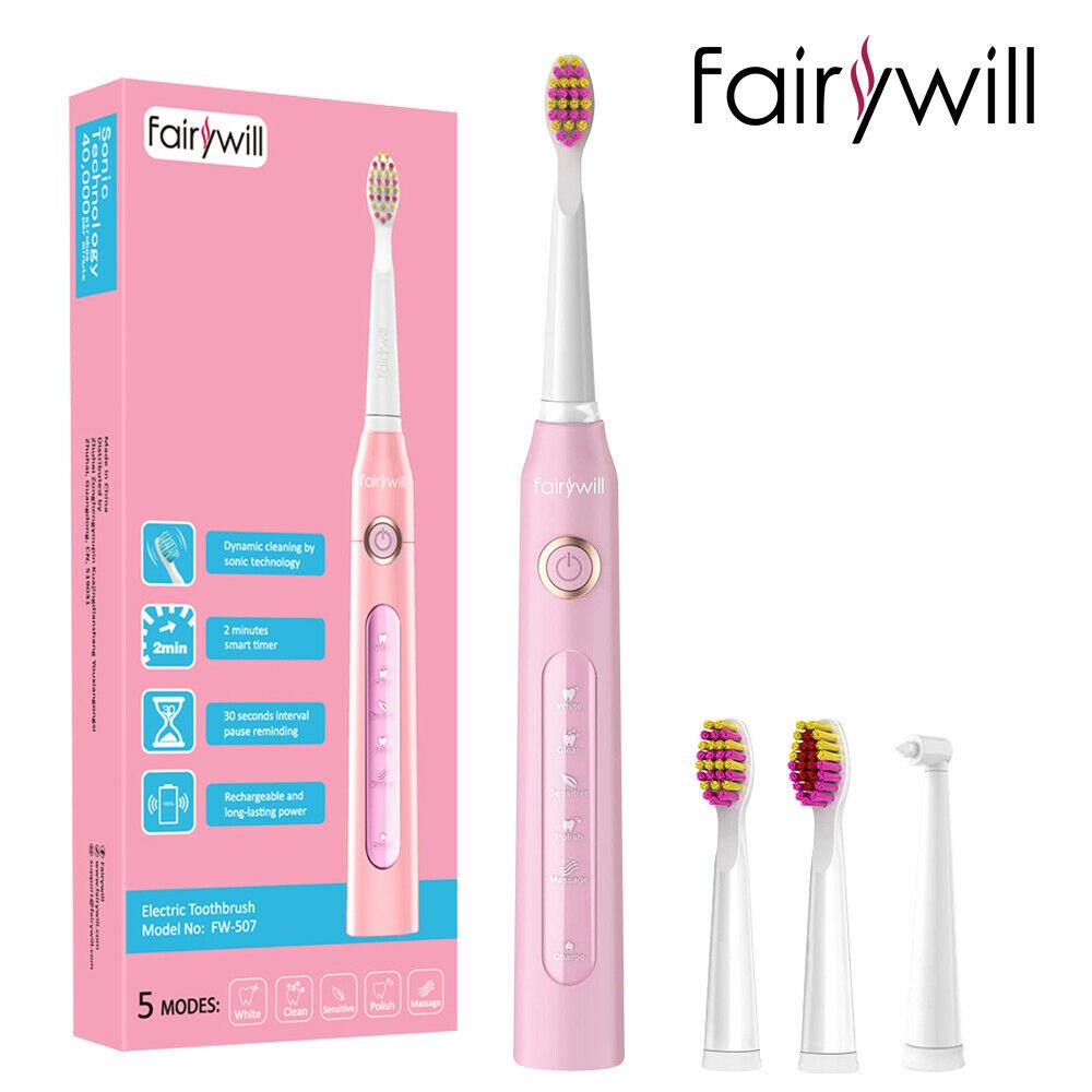 Fairywill UltraSonic Powered Electric Toothbrush Sonic ADA Accepted