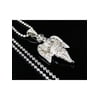 Genuine Diamond 3D Angel Cherub 1.5" Pendant Charm In White Gold Finish 0.50Ct