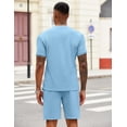 thumbnail image 3 of COOFANDY Men's Button Golf Shirts Short Sleeve Slim Fit Casual Textured Polo T-Shirts Summer Dress Polo Wear, 3 of 6