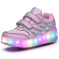 thumbnail image 1 of Led Light Up Roller Shoes Double Wheel Usb Rechargeable Skating Shoes zhangyuxiang LED, 1 of 2