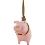 Qielie Lucky Piggy Funny Car Display Decoration Car Hanging Ornament, Cute Piggy Car Pendant Interior Rearview Mirrors