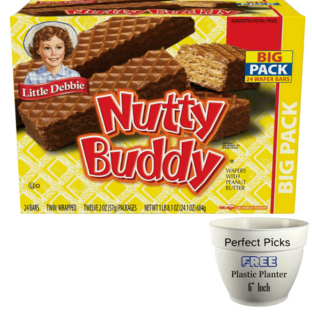 Little Debbie Big Pack Nuddy Buddy Wafer Bars, 24.1 oz (24 count)