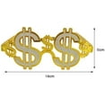 thumbnail image 3 of LINLIN Pack of 2 Party Glasses Dollar Sign Glasses Gold Party Glasses Creative Fancy Dress Glasses Party Photo Props, 3 of 8