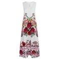 thumbnail image 4 of Up to 65 off!Lolmot Womens Summer Maxi Dress Casual Sleeveless Notched Floral Boho Dress Loose Fit Beach Long Dress with Pockets, 4 of 7