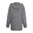 thumbnail image 4 of Womens Cable Knit Thick Button Hooded Cardigan Jackets Long Sleeve Chunky Fleece Winter Sweater Coats with Pockets Gray 5XL, 4 of 5