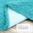 thumbnail image 3 of 2 Pcs Bath Rug Set Bathroom Rugs, Non Slip Ultra Soft and Water Absorbent Bath Carpet, Bedroom Floor Mat Living Rug, Teal, 3 of 6