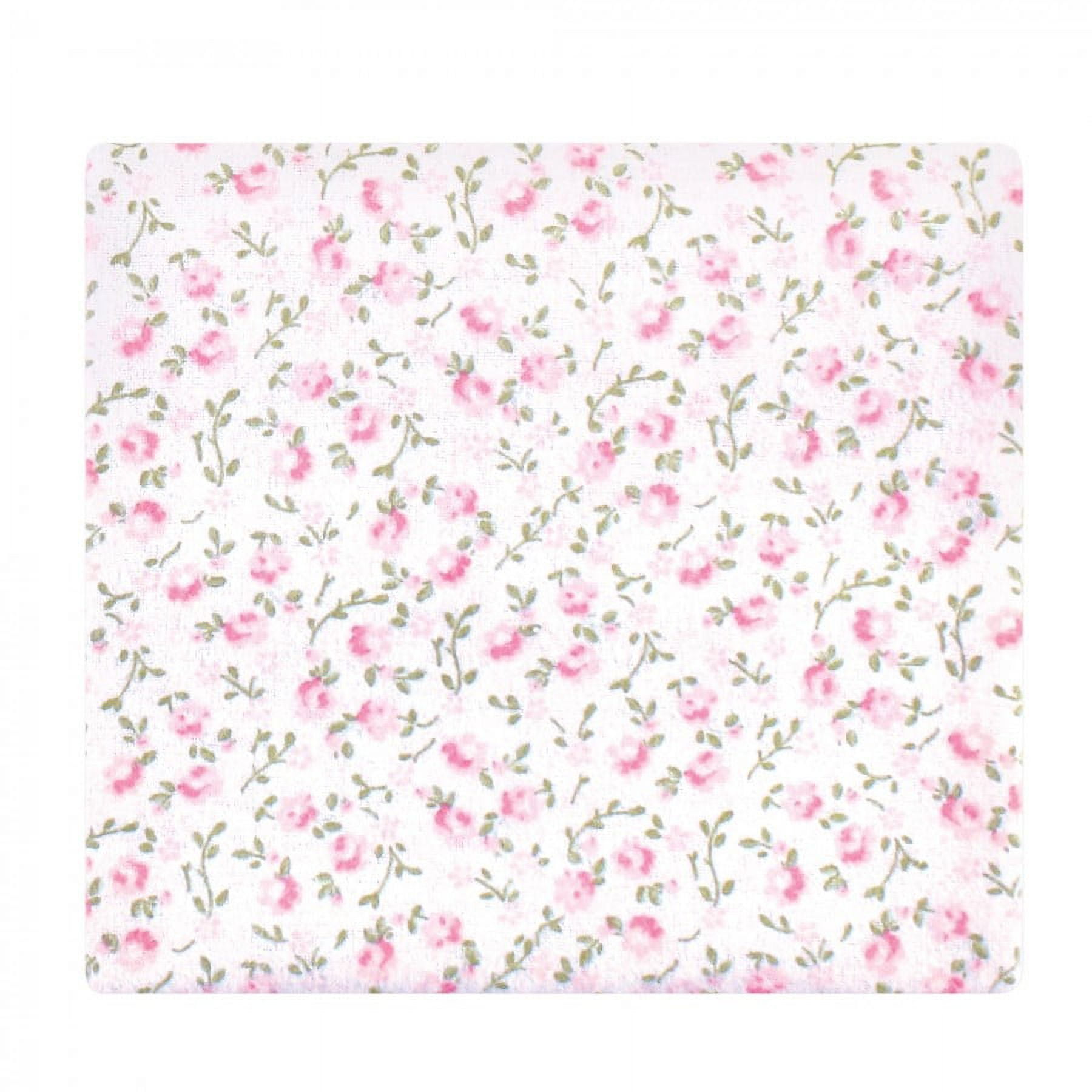 Hudson Baby Infant Girl Cotton Flannel Receiving Blankets Bundle, Pink Peony, One Size