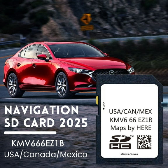Navigation GPS SD Card Map Update Fits 2024-2025 CX90, 2024-2025 CX5,2024 CX30,2024 M.azda 3,US Mexico Canada
