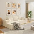 thumbnail image 3 of Homall 108" Cloud Sectional Sofa, Boneless Couch with L-Shape Chaise, Modular Couch with Deep Seat, No installation for Living Room & Apartment, Chenille Beige, 3 of 7