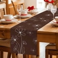 thumbnail image 5 of Brown Table Runner 72 Inches, Spring Flora Bed Runner Dresser Scarves Tabletop for Indoor Outdoor Parties/Ceremony/Banquet, 18" x 72", 5 of 8