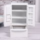 thumbnail image 1 of 1: 12 Mini modelo de refrigerador de simulación de doble cubierta de madera de abedul para puerta, blanco con adornos plateados, 1 of 9