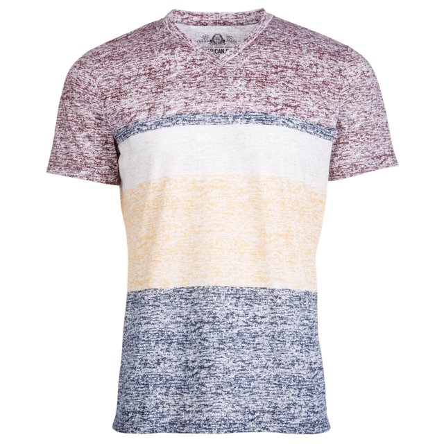 Camiseta básica jaspeada para hombre American Rag multicolor mediana