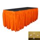 thumbnail image 1 of LA Falda de mesa de satén nupcial de lino de 17 pies por 29 pulgadas con 10 clips en L, naranja LA Linen SkirtBridal17X29_10Lclips_OrangeB48, 1 of 1