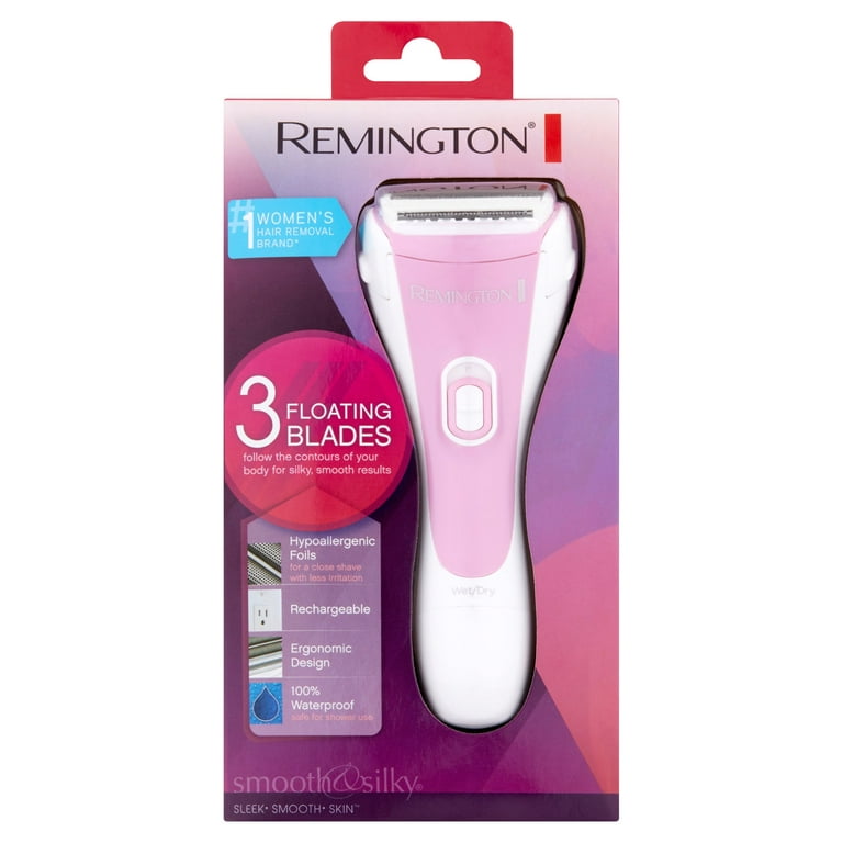 & Remington 3 System, Silky Smooth Light Blade Floating Shaver Pink Rechargeable Wdf4821A