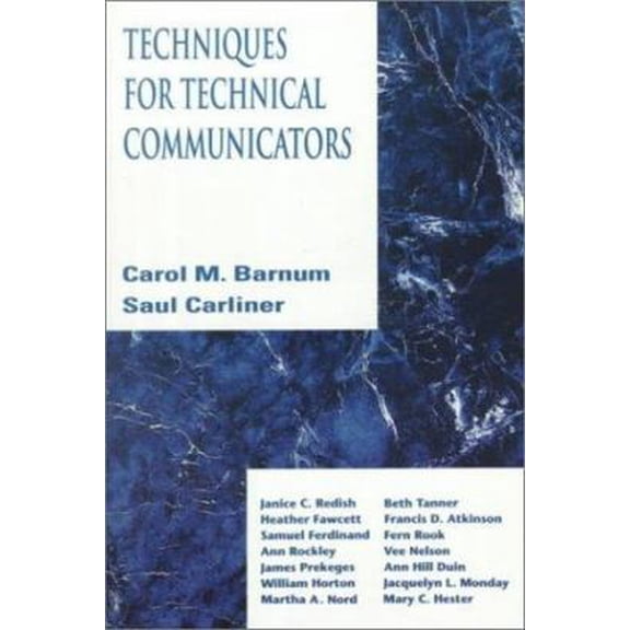Pre-Owned Techniques for Technical Communicators (Paperback) 0023060956 9780023060953