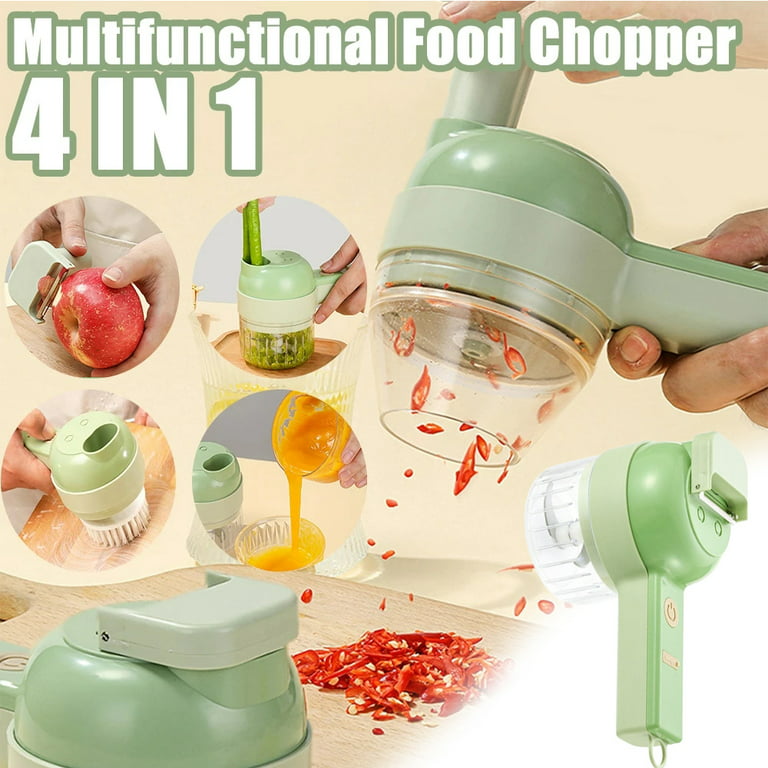 4in1 electric handheld vegetable choppers set usb multifunctional garlic  slicer cutter rechargeable kitchen gadgets accessories