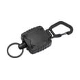 thumbnail image 4 of Llavero retráctil con gadget de carabinero telescópico ajustable portátil flexible cabronea de insignia de identificación de alambre para acampar de Negro, 4 of 8