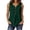 Dark Green, variant on Women T-Shirts Lightweight Sleeveless Button Front Knit Tops For Soft Breathable Ribbed Shirt With Digging Seams Everyday Tee Birthday Solid Color Streetwear