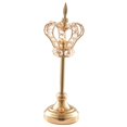 thumbnail image 3 of candeliere de cristal candeliere Decoración de hierro dorado Decoración de de Navidad para bodas L Soledad Crown Candlestick Decor, 3 of 8