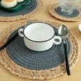 thumbnail image 2 of WRISTBIQUE Set of 2 Round Straw Woven Table Mats for Dining and Home Decor, 2 of 8
