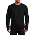 thumbnail image 4 of cfhntfmh Mens Long Sleeve Workout Shirts with Thumb Holes Casual Base Layer Athletic Running Gym Hiking Shirts(Black aa1, Medium), 4 of 6