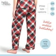 thumbnail image 4 of Hello Mello Holiday Pajama Pants Soft Lounge Drawstring Bottoms, Prancer’s Plaid (Women's), 4 of 9