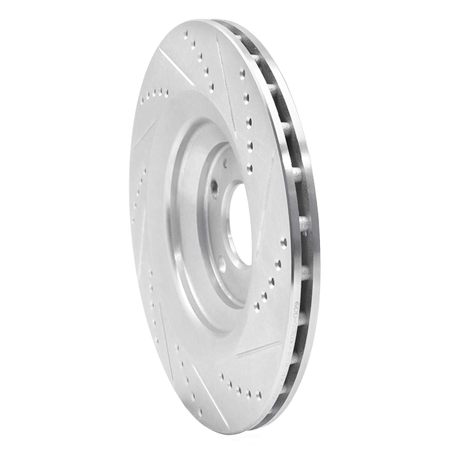 Dynamic Friction Company 631-73039L DFC Brake Rotor - Drilled And Slotted - Silver