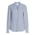 thumbnail image 5 of Blu White Blu Women's Patricia Ruffled Stripe Shirt, 5 of 5