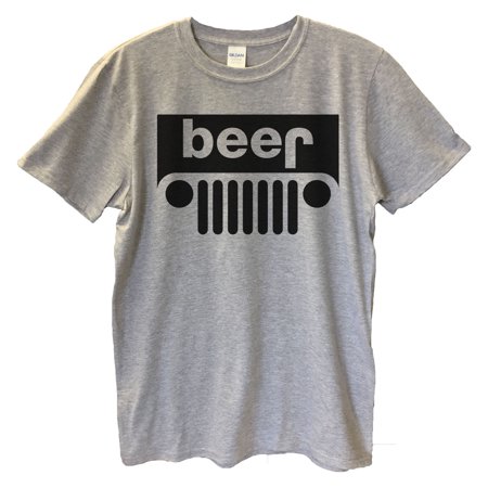 Funny Mens Jeep T-shirt “Beer” Funny Beer T Shirt Gift For Dad 2X-Large, Heather