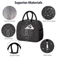 thumbnail image 4 of Lunch Bag Lunch Box for Women Reusable Insulated Lunch Cooler Bags,Large Capacity for Work Travel Picnic,Water-Resistant Halloween Lunch Tote Bag Gifts for Woman Mom Black, 4 of 6