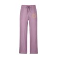 thumbnail image 4 of Aimik Hanes Mens Linen Pants Beach Hawaii Print Casual Summer Casual Pants Elastic Waist Drawstring Baggy Trousers with Pockets-Purple L, 4 of 4