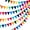 Rainbow, variant on 6PCS Colorful Pennant Banner Multicolor Felt Fabric Pennant Banners Carnival Bunting for Birthday Party Festival Decorations