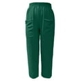 thumbnail image 4 of EDFBUYKRS Female Women Pants Casual Womens Dress Pants with Pockets Petite Womens Solid Color Casual Pants Trousers Elastic Waist Pockets Wide Leg Trousers M, 4 of 4
