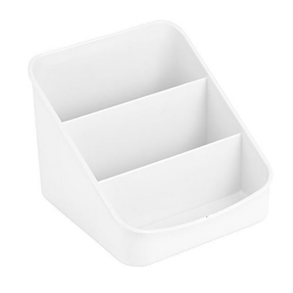 iDesign Linus BPA-Free Plastic 3-Tier Tea/Sugar Packet Organizer, White