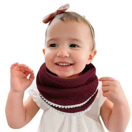 

Zlekejiko Babys Boys Girls Lace Towel Handkerchief Towel Child Bib Burp Cloths Outwear Solid