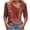 Wine#2, variant on Utoimkio Long Sleeve Blouses for Women Plus Size V Neck Shirts Casual Striped Print Lightweight Loose Fit Tee Tops for Women
