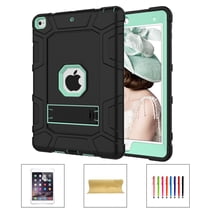iPad 6th Generation Cases, iPad 2018 Case, iPad 9.7 Inch Case,Hybrid Shockproof Rugged Drop Protection Cover Built with Kickstand with PET Screen Protector For iPad 9.7 inch A1893/A1954/A1822/A1823