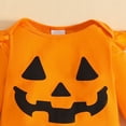 thumbnail image 5 of TOWED22 Baby Girl Clothes Outfits Cute Print Romper Pant Fall Winter Newborn Outfit Sets 3Pcs,Color: Orange,Size:0-3 M, 5 of 8