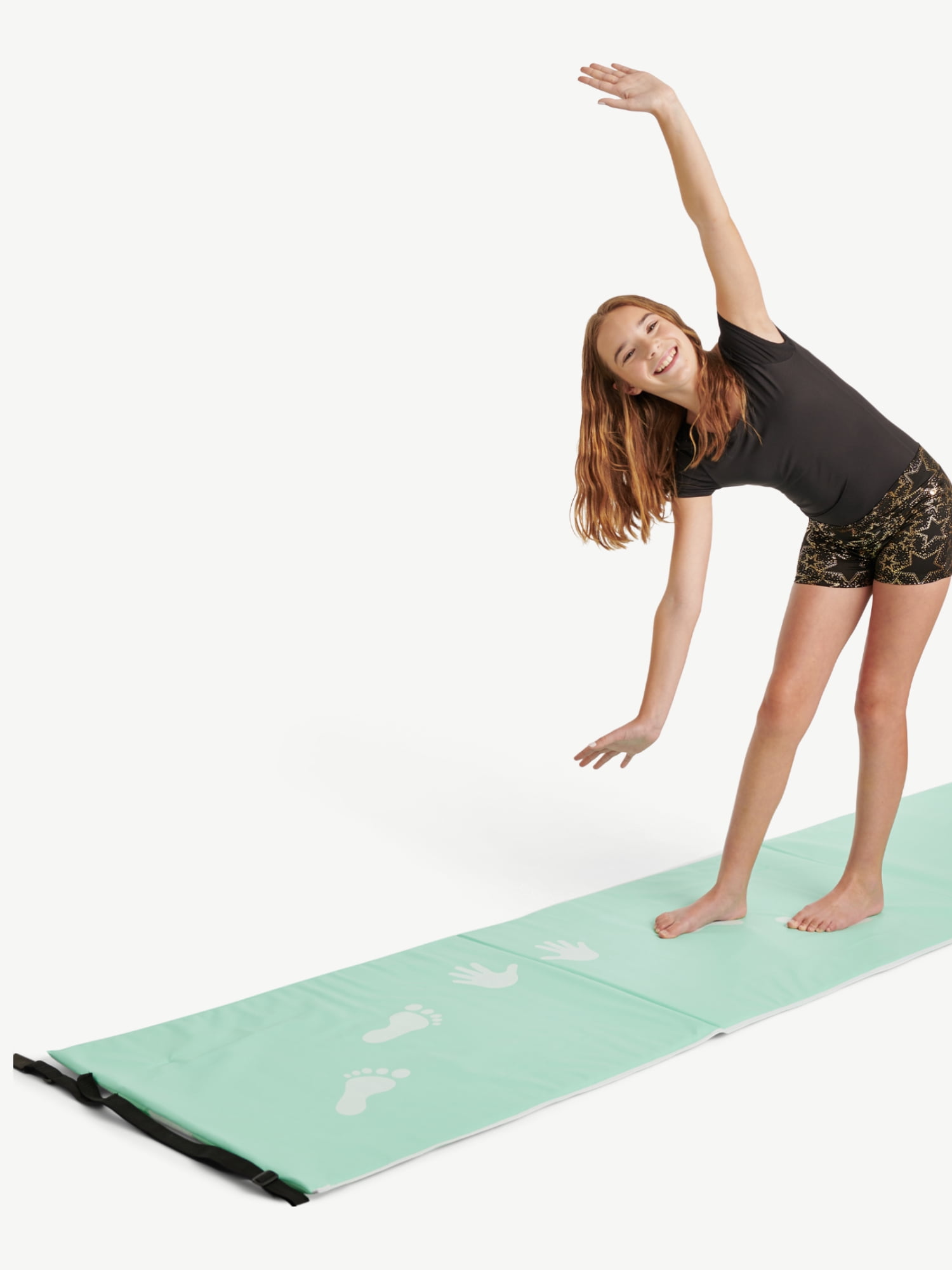 Justice 2-in 1 Handstand & Cartwheel Gymnastics Mat, Mint