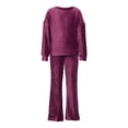 thumbnail image 5 of Wonder Nation Girls Long Sleeve Velour Pullover and Flare Pants Outfit, 2-Piece Set, Sizes 4-18 & Plus, 5 of 5