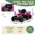 thumbnail image 3 of Okybaby 24V Kids Ride on Tractor with Detachable Trailer and Remote Control,Ride on Toys for Toddlers,Electric Toy Cars with 400W Motor,Bluetooth,USB,MP3,LED Light for Aged 3+,Red, 3 of 9