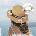 thumbnail image 3 of Corona de flores de playa, corona de flores para el cabello, corona de flores de boda, corona de dama de honor, utilizada para bodas, fiestas, festivales, playas ER, 3 of 5