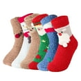 thumbnail image 1 of Multicolor Socks Home Socks Coral Pairs Christmas Three- 6 Of Socks, 1 of 5