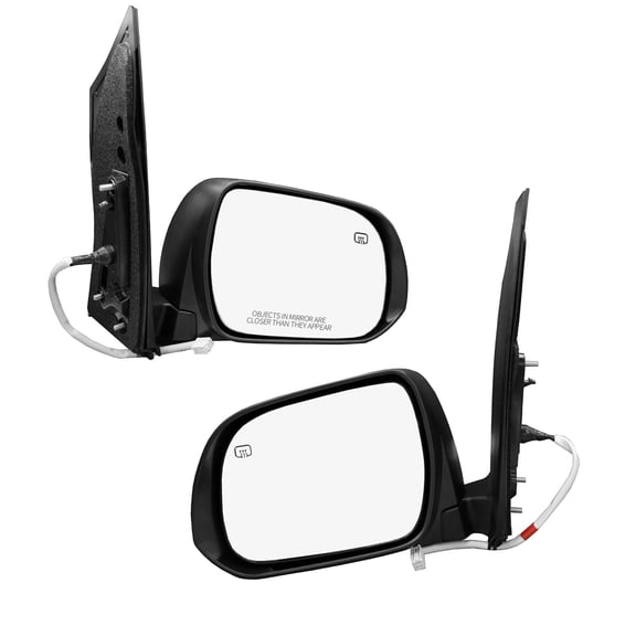 Driver & Passenger Side Mirrors, Left-Right Power Heated Paintable Manual Folding View Mirrors For 2013-2017 Toyota Sienna, Door Mirror Pair of 2