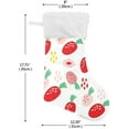 thumbnail image 6 of SKYSONIC Strawberry Christmas Stocking Personalized Large Candy Stocking Hanging Gift Xmas Stockings Decoration for Family Holiday Party Ornaments Decor Fireplace, 6 of 7