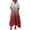 Red, variant on DeHolifer Summer Dresses for Women Vacation Trendy Short Sleeve Scoop Neck Cotton Linen Dress Loose Flowy Beach Sundress Red 2XL