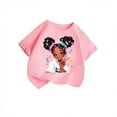 thumbnail image 3 of Tfken Toddler Girl Kids T-Shirts Crew Neck Short Sleeve Tops Cartoon Character Print Quick Dry Quick Dry Girls Tee Pink Size 3-4 Years, 3 of 5