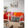 thumbnail image 6 of Pink Orange Couch Cover for Dogs, Geometric Modern Abstract Oil Painting Washable Sofa Covers Slipcover for Pets Dogs Futon Cover, Couch Recliner Covers, Oversized Chair Slipcover 71"x91", 6 of 9
