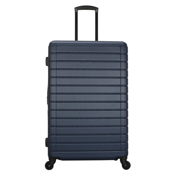 Protege Vacationer 28-inch Checked Expandable Hardside Luggage With 360-Spinner Wheels and Divider Pockets, Navy Cove